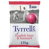 Tyrrells ham and mustard crisps 135g, imported from the UK