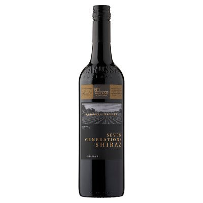Waitrose No.1 Langmeil Shiraz red wine 75cl, imported from the UK