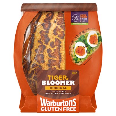 Warburtons gluten free tiger bloomer loaf 400g (British brand)