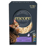 Encore natural cat food broth pouches 10x50g, imported from the UK