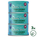 John West No Drain tuna chunks in brine 3x100g, UK version