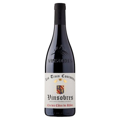 Les Trois Couronnes Vinsobres red wine 75cl, imported from the UK