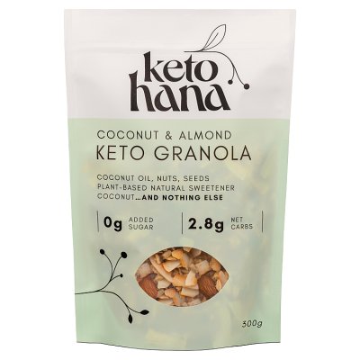 Keto Hana coconut and almond granola 300g, UK version