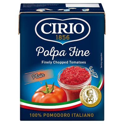 Cirio Polpa finely chopped tomatoes 390g, UK version