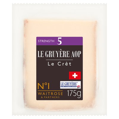 Waitrose No.1 Le Crêt Gruyère AOP cheese 175g - British product