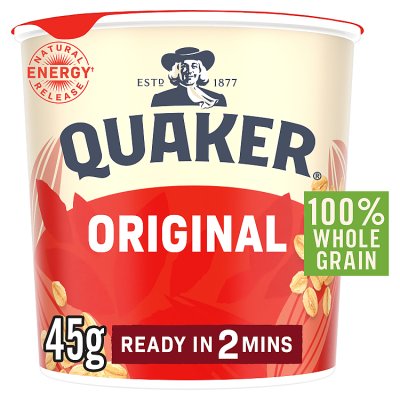 Quaker Oat So Simple porridge pot Original 45g, UK version