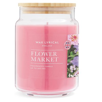 Wax Lyrical Flower Market large jar candle 475g - British product