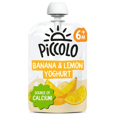 Piccolo baby yoghurt Banana & Lemon 100g, UK version
