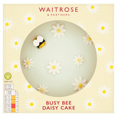 Waitrose Daisy Cake 634g Madeira sponge with raspberry jam - British product