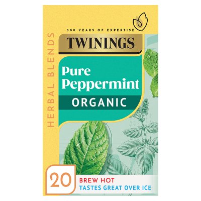 Twinings Organic Pure Peppermint 20 tea bags - British product