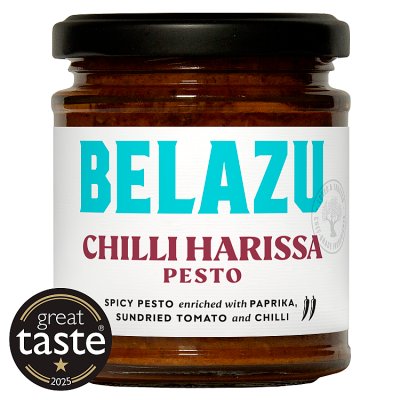 Belazu chilli harissa pesto 165g, imported from the UK