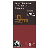 Waitrose dark chocolate Italian gianduja 100g, UK version