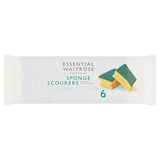 Waitrose Essential dual action scourers 6 pack, imported from the UK
