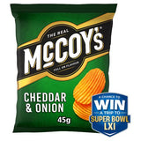 McCoy's Cheddar & Onion ridge cut crisps 45g - British product