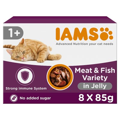 IAMS Delights wet cat food Land & Sea Collection 8x85g - British product