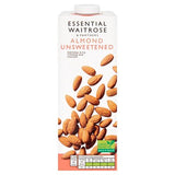 Waitrose unsweetened almond drink 1 litre (British brand)