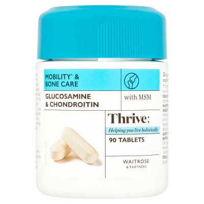 Waitrose glucosamine and chondroitin supplement 90 tablets, imported from the UK