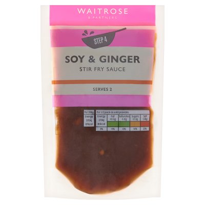 Waitrose soy ginger stir fry sauce 150g (British brand)