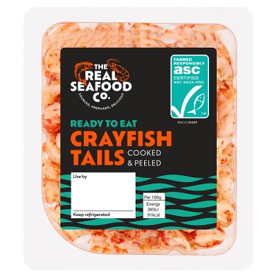 The Real Seafood Co cooked and peeled crayfish tails 100g (British brand)