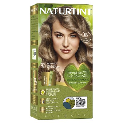 Naturtint permanent hair colour 8A Ash Blonde 170ml - British product