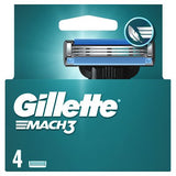 Gillette Mach3 men's razor blades 4s (British brand)