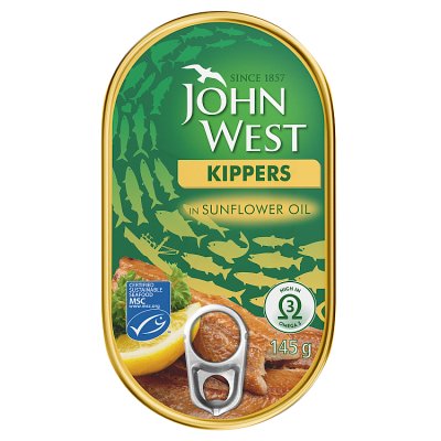 John West kipper fillets in sunflower oil 145g (British brand)