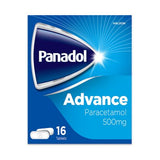 Panadol Advance paracetamol tablets 500mg 16s, imported from the UK