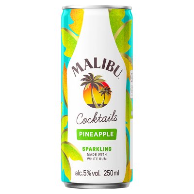 Malibu coconut rum and pineapple pre-mixed can 250ml - British product