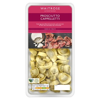 Waitrose prosciutto cappelletti fresh pasta 310g (British brand)