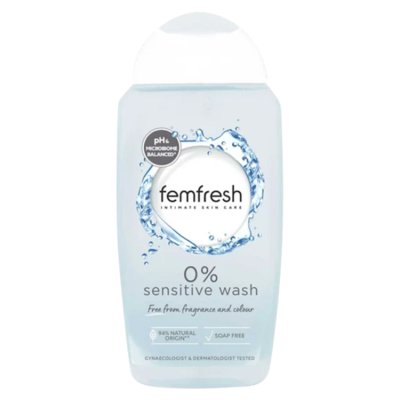 Femfresh 0% feminine wash sensitive 250ml (British brand)