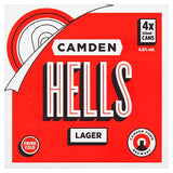 Camden Hells lager cans 4x330ml, imported from the UK
