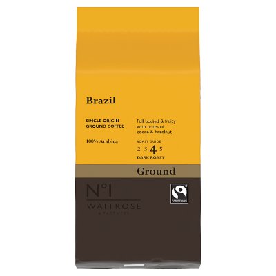 Waitrose No.1 Brazil Assodantas ground coffee 227g - British product