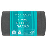 Waitrose refuse sacks tie handle 20s, imported from the UK
