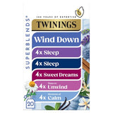 Twinings Superblends Wind Down Collection 20 tea bags (British brand)