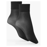 40D black ankle high socks pack of two (British brand)