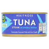 Waitrose MSC tuna steak in spring water 200g, imported from the UK