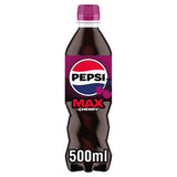 Pepsi Max Cherry no sugar cola bottle 500ml, imported from the UK