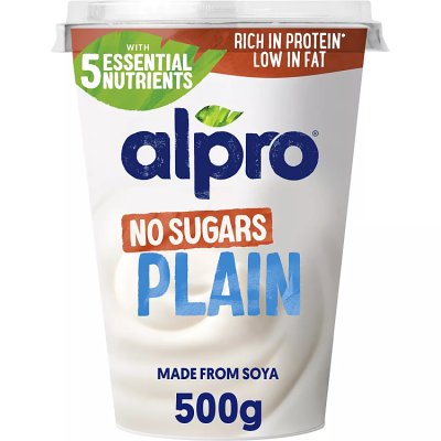 Alpro soya yogurt alternative no sugar 500g - British product