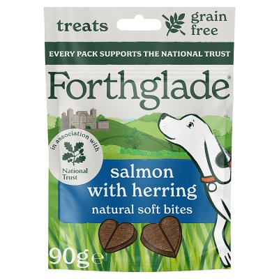 Forthglade salmon and herring dog treats 90g, UK version