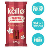 Kallo cinnamon popped corn cakes 125g pack, UK version