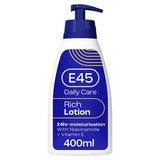 E45 Rich 24H moisturiser lotion pump for dry skin 400ml, UK version