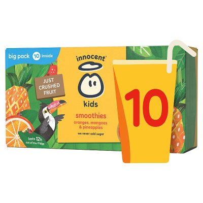 Innocent Kids fruit smoothie oranges mangoes pineapple 10x150ml, imported from the UK