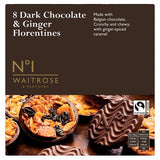 Waitrose No.1 dark chocolate ginger florentines 172g, UK version