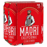 Madri Excepcional lager 4x440ml, UK version