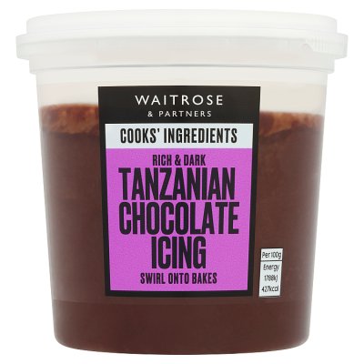 Waitrose chocolate icing 400g, UK version