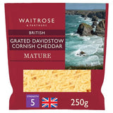 Waitrose Davidstow mature grated cheddar cheese 250g - British product