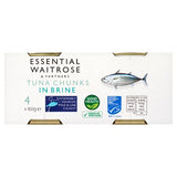 Waitrose Essential MSC tuna chunks in brine 4x160g, UK version
