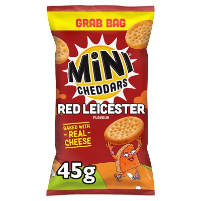 Jacob's Red Leicester Mini Cheddars 45g cheese snack (British brand)