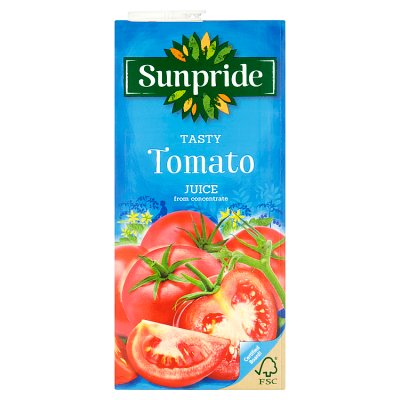 Sunpride tomato juice from concentrate 1 litre - British product