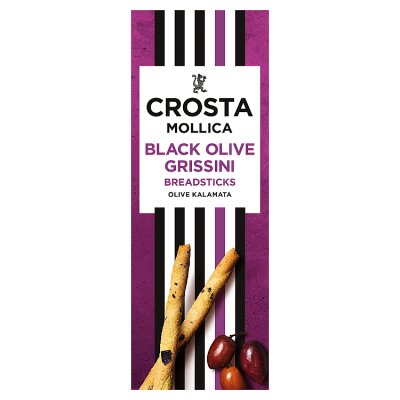 Crosta & Mollica black olive grissini 140g, UK version